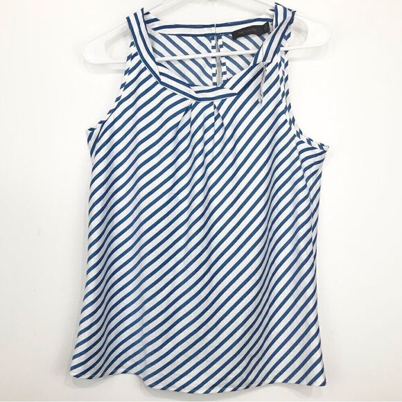 The Limited Blue Nautical Stripe Sleeveless Blouse- NEW - Picture 1 of 13